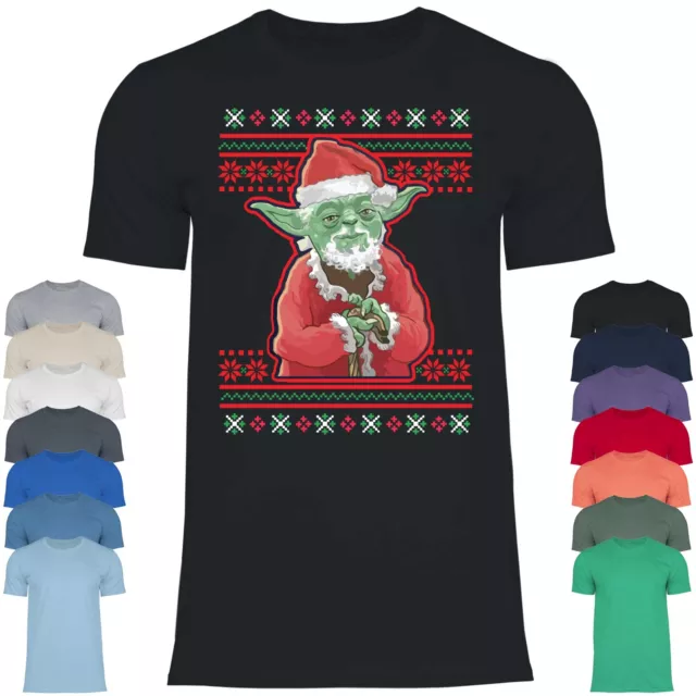 Herren T-Shirt Weihnachtsmütze Weihnachtsmann