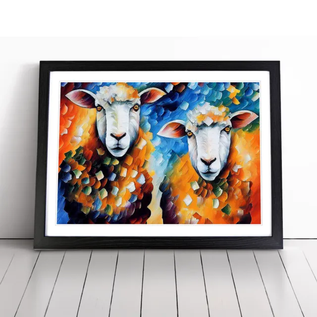 Sheep Vol.3 Abstract Wall Art Print Framed Canvas Picture Poster Decor