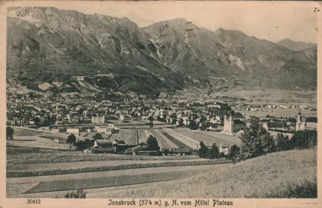 AUSTRIA 1921 Innsbruck vom Hotel Plateau Postkarte