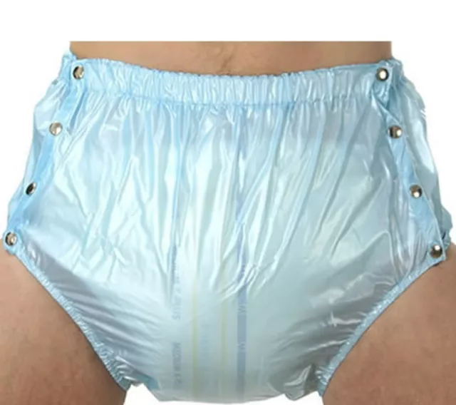 Rubber PVC Adult Baby Euroflex Incontinence Diaper Trousers Purple  Transparent