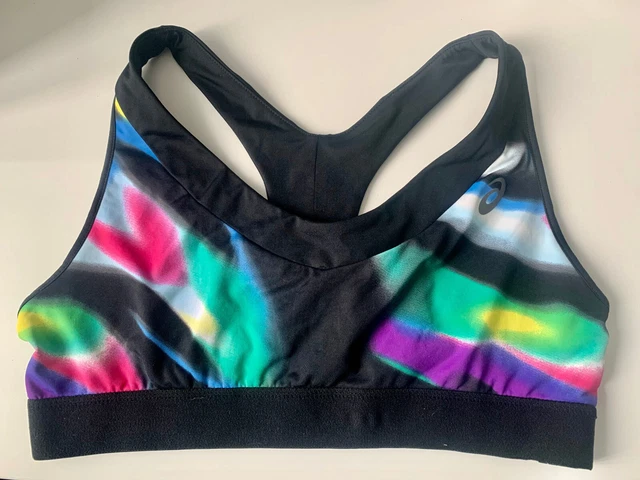 KAUM GETRAGEN Asics Sport Bustier / BH Gr. L schwarz-bunt