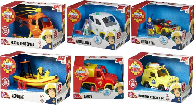 Fireman Sam Vehicle Packs Bike Neptune Wallaby Ambulance Venus Mountain Rescue