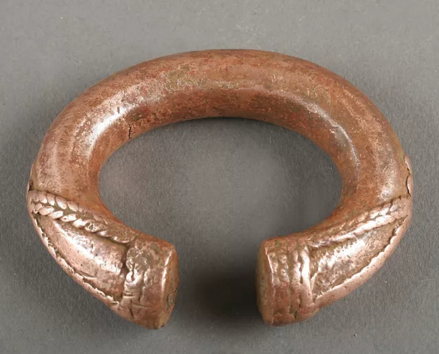 ART AFRICAIN - ANCIEN BRACELET EN BRONZE AFRICAIN XIXe - ORIGINE BURKINA FASO