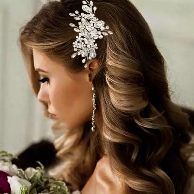 Casdre Crystal Bride Wedding Hair Comb Pearl Bridal Hair Piece Hair Accessories
