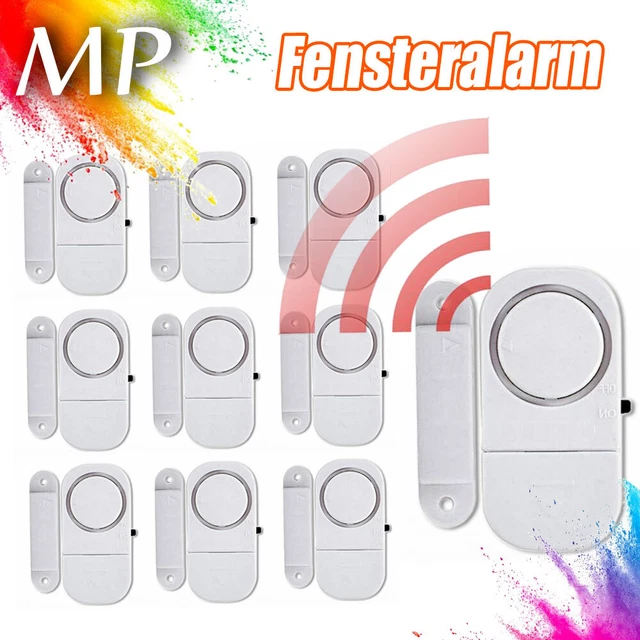 Juego de alarmas de puerta ventana 2-10 sistemas de alarma 90 dB alarmas de puerta niños fusible DE