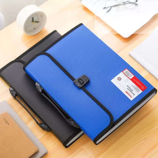 13 Pocket A4 Expanding File Folder Storage Holder Case Paper Document Organiser