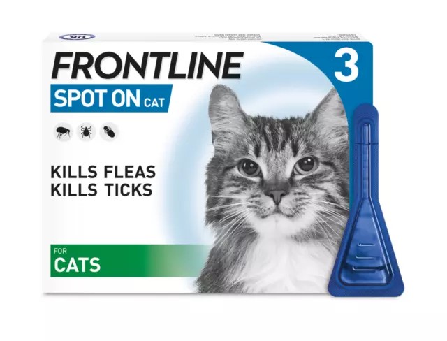 FRONTLINE SPOT ON Flea, Tick, & Lice Treatment For Cats 1,3,6 Pipettes (AVM-GSL)