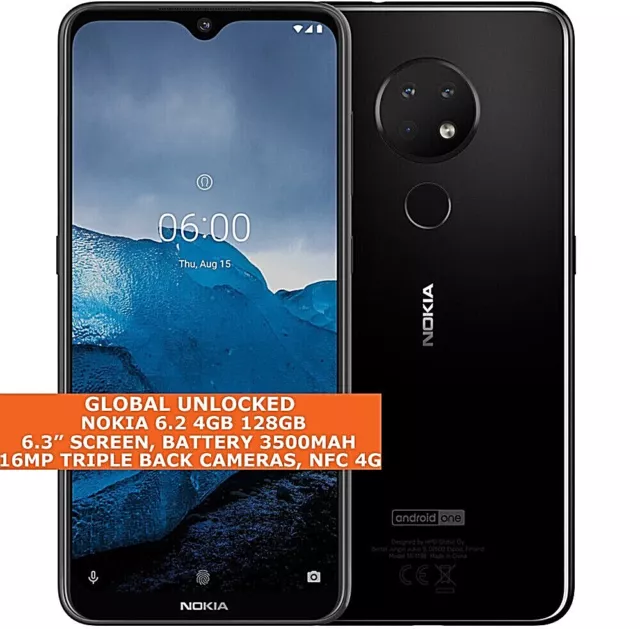 Nokia 6.2 4gb 128gb Octa-Core 6.3 " Double SIM Digitales Id Android 4g LTE NFC