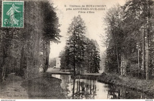 8504 cpa 95 Château de Royaumont près Asnières sur Oise - Pièce d'eau