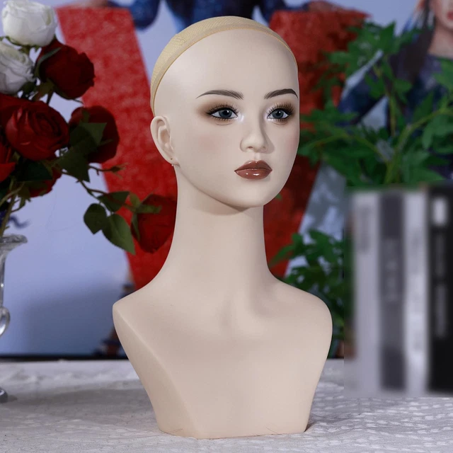 Tête De Mannequin Réaliste En Mousse - Coiffure, Maquillage, Casque - Taille Unique