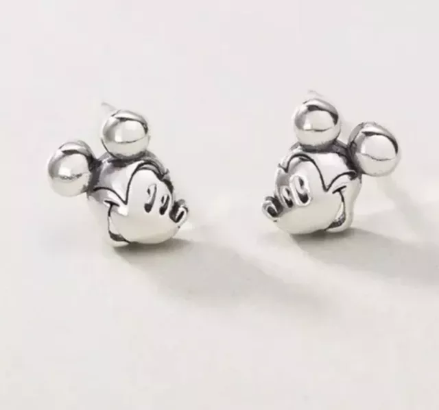 Mickey Mouse Ohrringe 925 Pl. Silber Kinder Ohrstecker Damen Disney Ohrringe