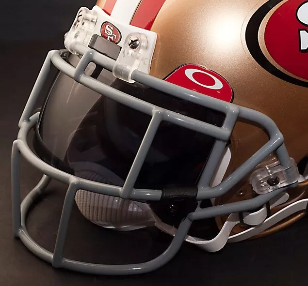 SAN FRANCISCO 49ers NFL Schutt EGOP Football Helmet Facemask/Faceguard (GRAY)