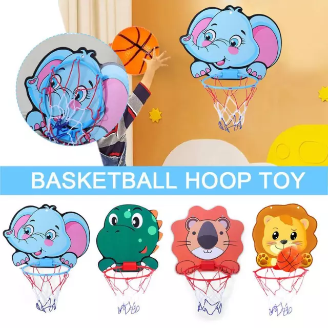 Kids Children Indoor Mini Basketball Hoop Net Toy Door Pump Wall Mounted R9R5