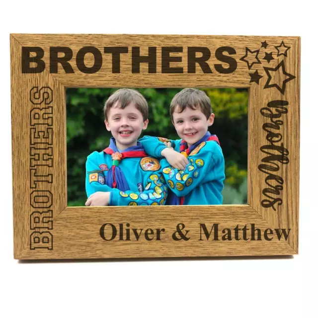 Brothers Sentiment Personalised Photo Frame Gift FW310