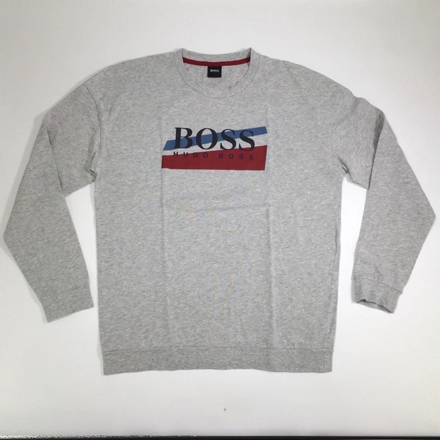 Hugo Boss Men’s Authentic Grey Cotton Loungewear Sweatshirt / Jumper - Size L