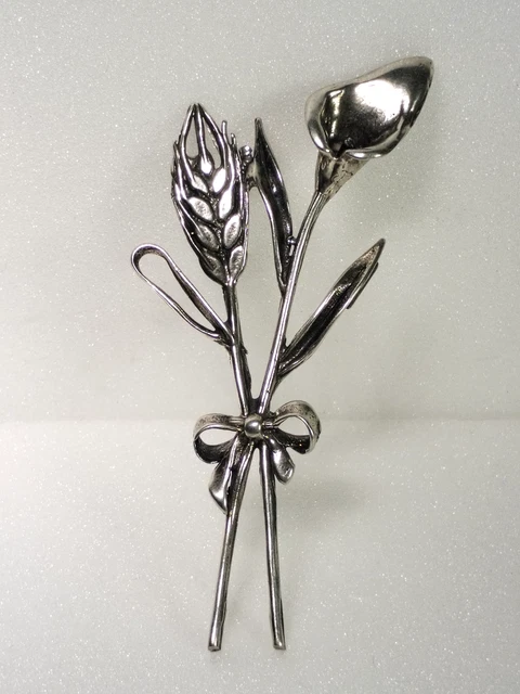 Ancienne broche en argent massif. Forme fer à cheval. Vers 1900 TBE