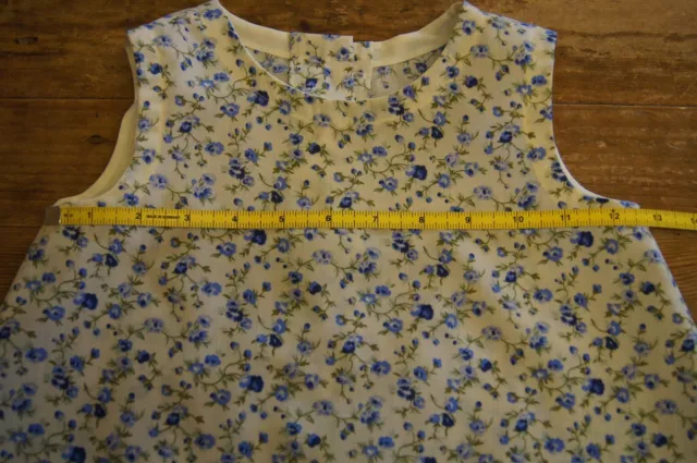 Handmade girls vintage retro romany top trousers set age 3 blue flowers spots 3