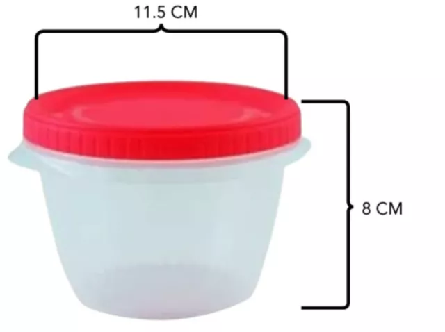 Taper contenedor de Comida 0,5L Redondo con Rosca (3 Unidades) 3