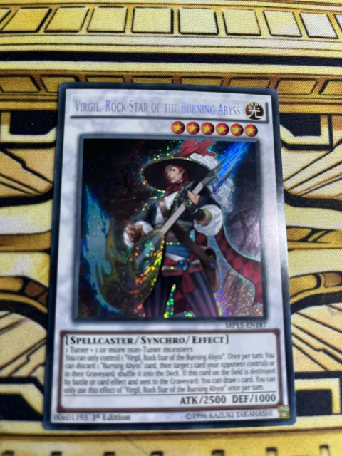 Yugioh VIRGIL, ROCKSTAR DES BRENNENDEN ABGRUNDS Secret Rare MP15-EN187