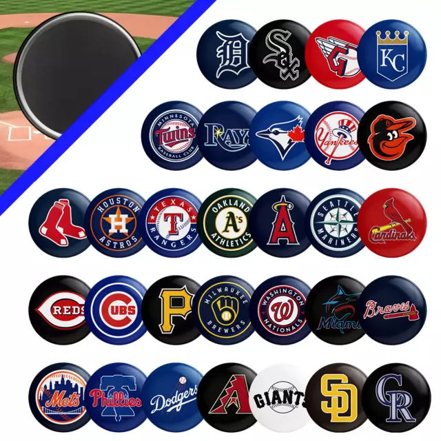 MLB Team Logo Magnet, CHOOSE YOUR TEAM - 2.25" Baseball Fan/Locker - Great Gift