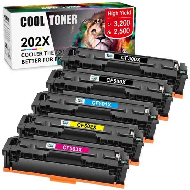 High Yield CF500A 202X Toner Compatible With HP 202A LaserJet Pro M281CDW Lot
