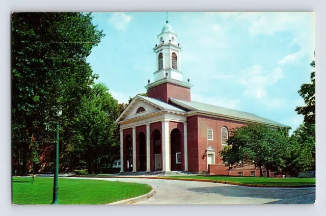 Postcard Indiana Crawfordsville IN Wabash College Campus 1960s Unposted Chrome