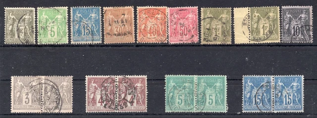 26141 France Classiques Lot Sage "Belles Oblitérations" Bonne Cote