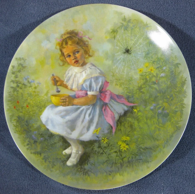 Little Miss Muffet Mother Goose Collector Plate John McClelland with COA & Box