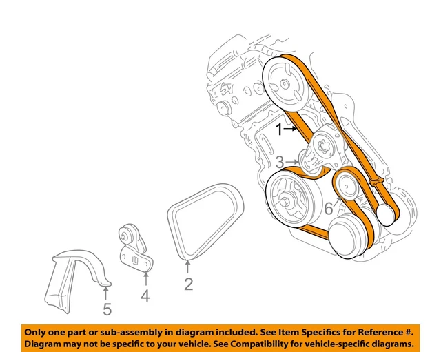 GM OEMSERPENTINE DRIVE Fan Belt 12575425 47.14 PicClick