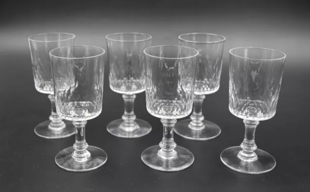 6 verres à vin En Cristal De Baccarat Modèle Richelieu H = 10.9 cm