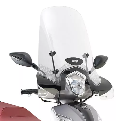 GIVI Parabrezza Trasparente 49,5 x 66 per SYM Symphony ST 50-125-200 2021 2022