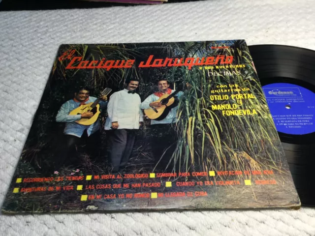 Lp El Cacique Jaruqueño & Aventuras Decimas Con La Guitarras De Otilio Portal