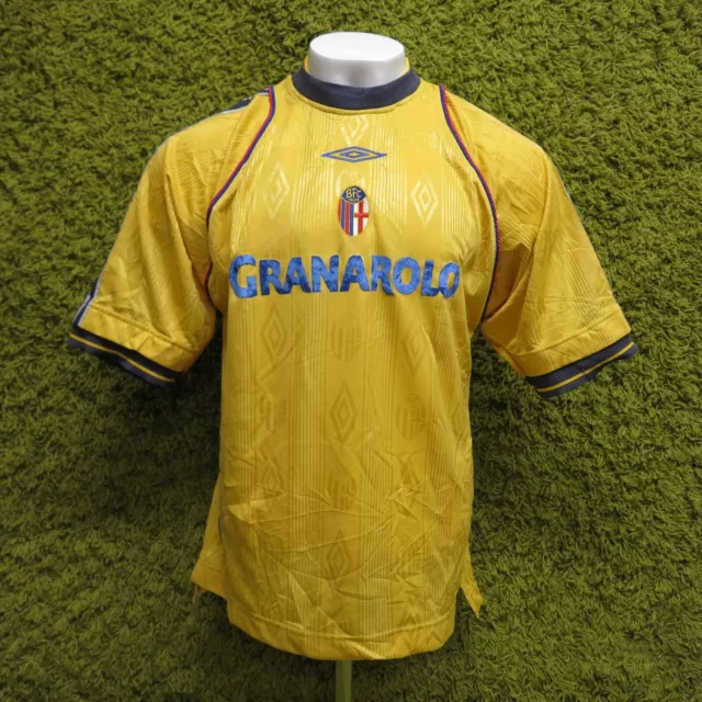 2000-2001 Bologna Third 3Rd Football Shirt Signori 10 L 8.5/10 Umbro Gold Rare 2