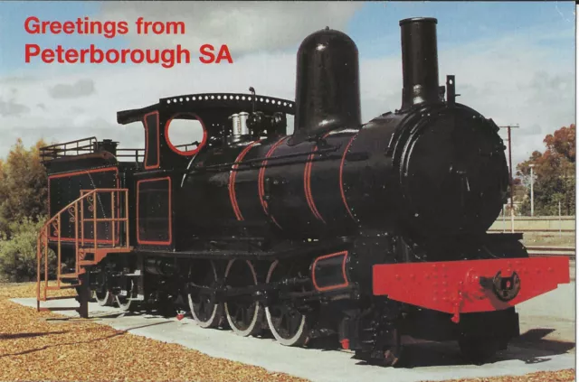 08024 - Postcard showing train at Peterborough, South Australia