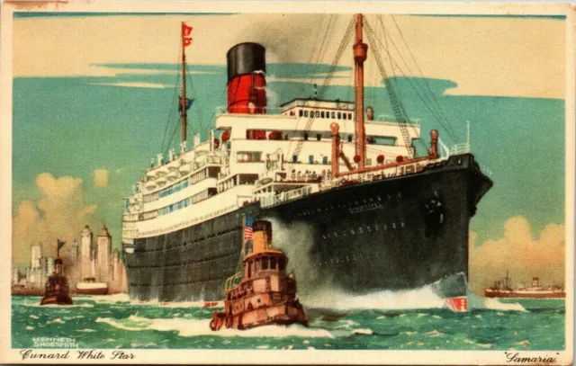 Postcard~Cunard White Star~Steam Ship~"Lamaria"~c1936~Unposted