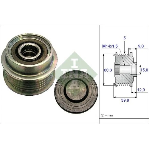 INA 1083097 Poulie à Roue Libre Alternateur - Compatible Opel Fiat Citroën