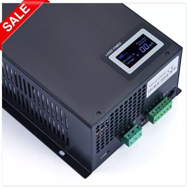 OMTech 80W 100W  110V CO2 Laser Power Supply for Laser Engraver Cutter LCD