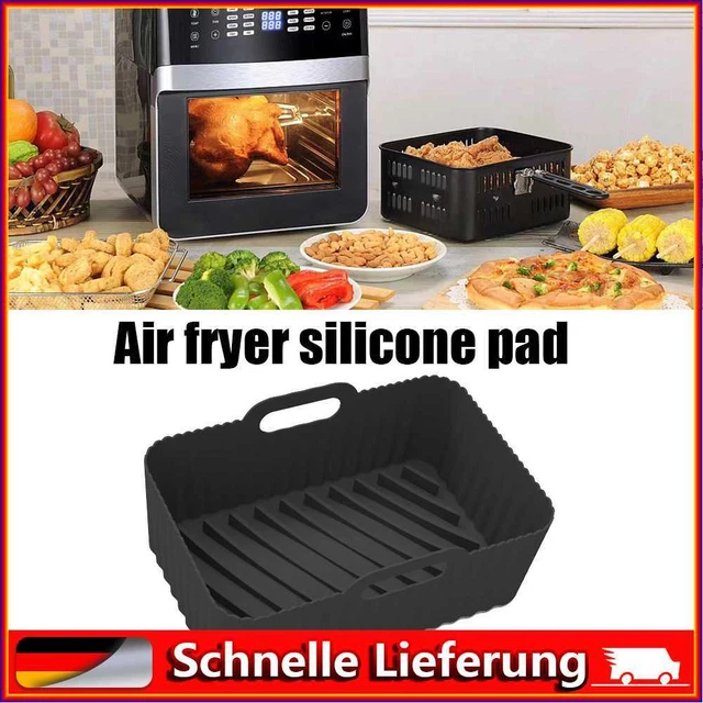 2 piezas Silicona Air Fryer Pads bandeja rectangular Air Fryer para picnic en Fr
