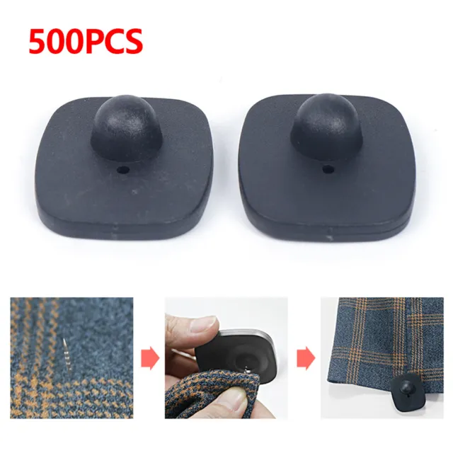 500pcs Checkpoint EAS Retail Clothing Security Hard Tags w/Pins Anti-Theft US