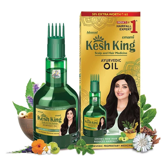 Kesh King Olio ayurvedico anticaduta per capelli e crescita Bhringraj Amla...