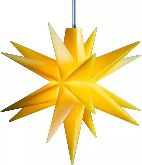 3D LED MINISTERN gelb 8 cm Batterie Timer Innen Weihnachtsstern klein Stern  EUR 26,99 - PicClick DE