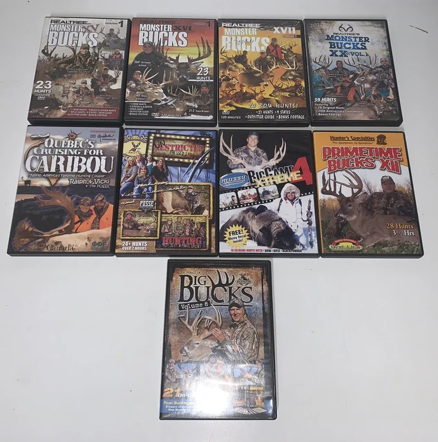 Hunting DVD Lot Of 9 Whitetail Bucks Elk Caribou Bear