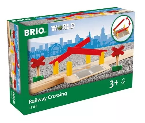 Brio World Eisenbahn Zubehör Bahnübergang 4 Teile 33388