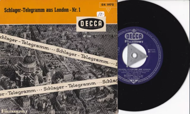 Schlager-Telegramm Aus London - Nr. 1 - (Edmundo Ros...) 7" EP 45 Decca