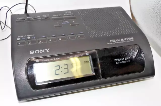 Sony ICF-C303 AM/FM Dream Machine Alarm Clock Radio tested and working