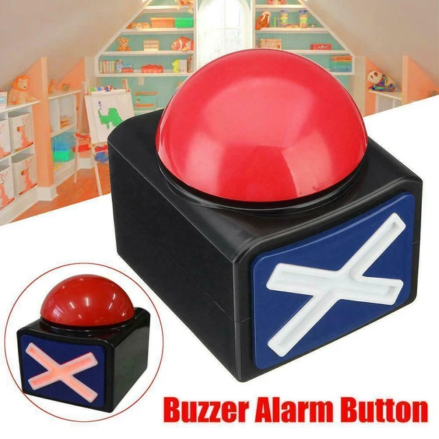Game Answer Buzzer Alarm Button Sound Light + Red Light c Party Buzzer Quiz U7R6