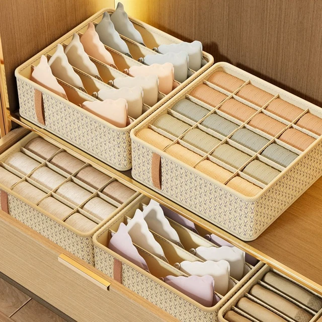 Foldable Drawers Separator Boxes With Compartments Wardrobe Organizer  Home