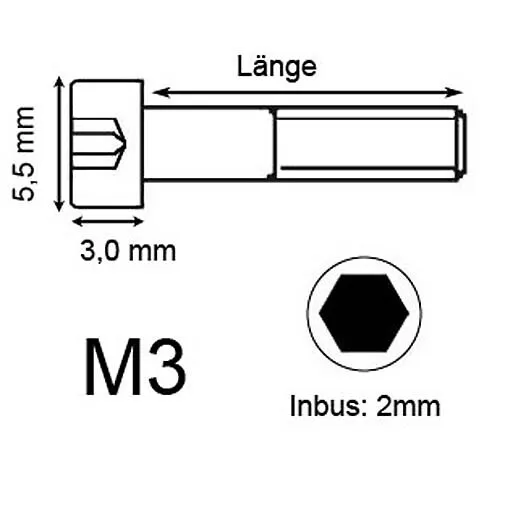 Titan Schraube M3 x 10mm -  Innensechskant - Zylinderkopf - DIN 912 - Grün 2