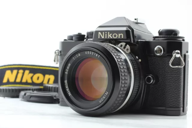 [Fast neuwertig] Nikon FE Schwarze 35-mm-Filmkamera Ai Nikkor 50 mm...