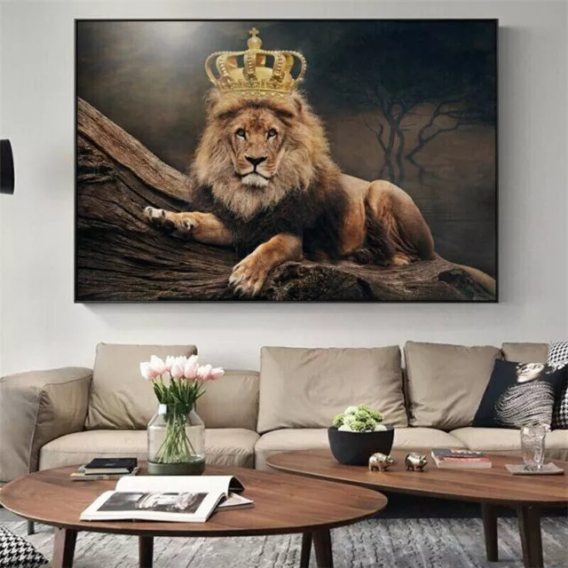 Animal Lion Canvas Painting Poster Print Decor Wall Art Picture Canvas Print Art